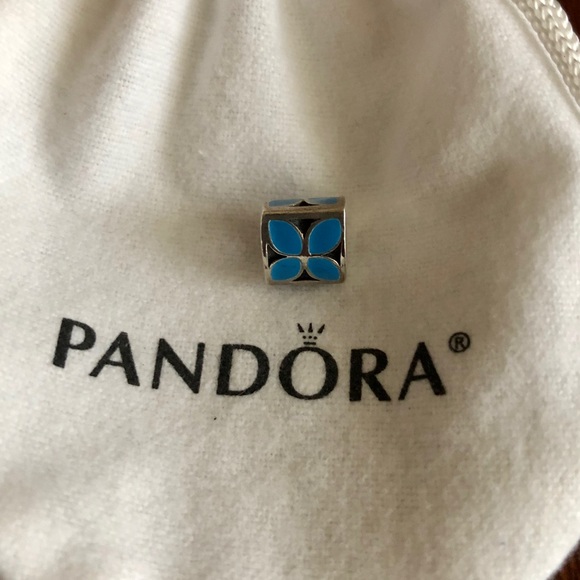 Pandora Blue Enamel & Sterling Silver Charm - Picture 2 of 5